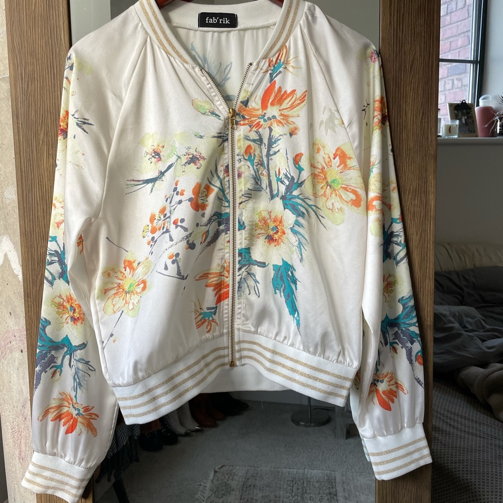 Flora Bomber jacket with sleeve detailing